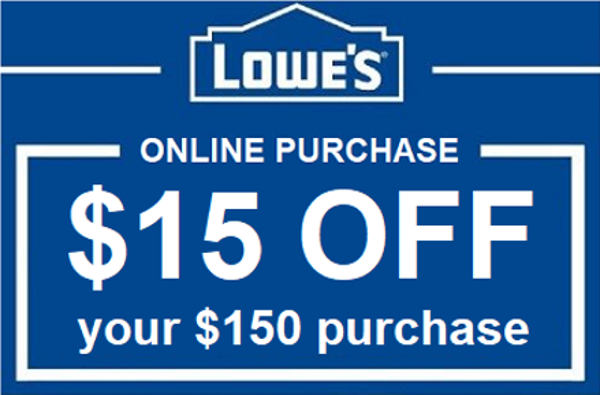 $15 Off $150 Lowes Online Coupon