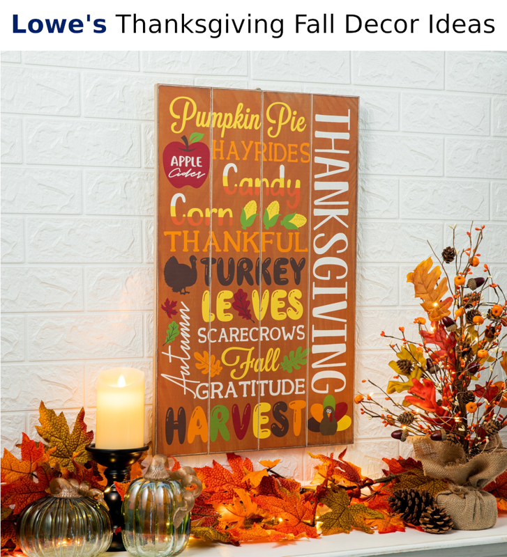 Lowe's Thanksgiving Fall Decor Ideas