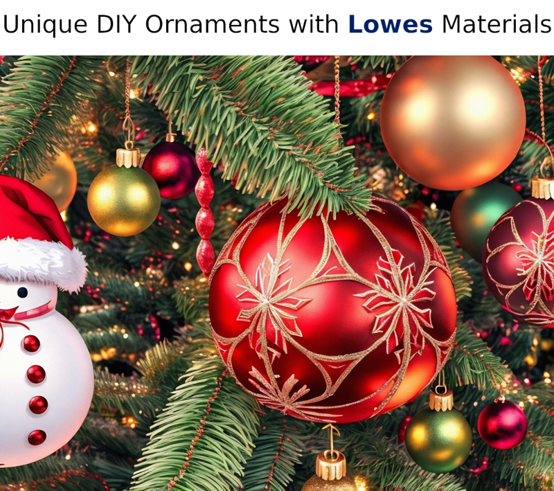 Unique DIY Ornaments with Lowes Materials