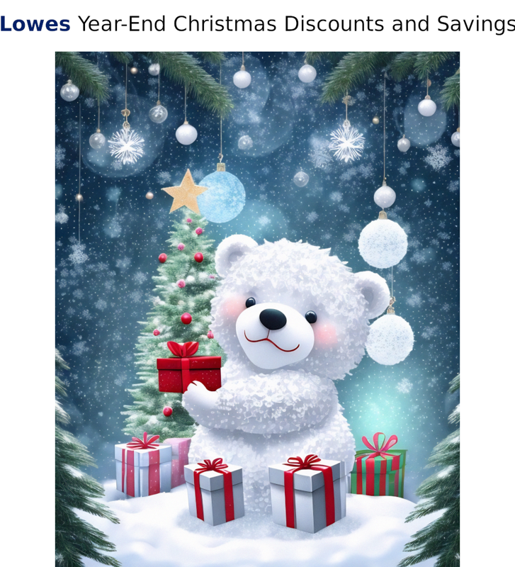 Lowes Year-End Christmas Discounts and Savings