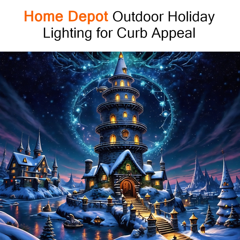 Home Depot Outdoor Holiday Lighting for Curb Appeal