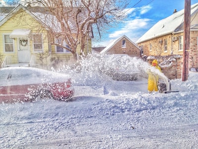 Snowblowing Driveway